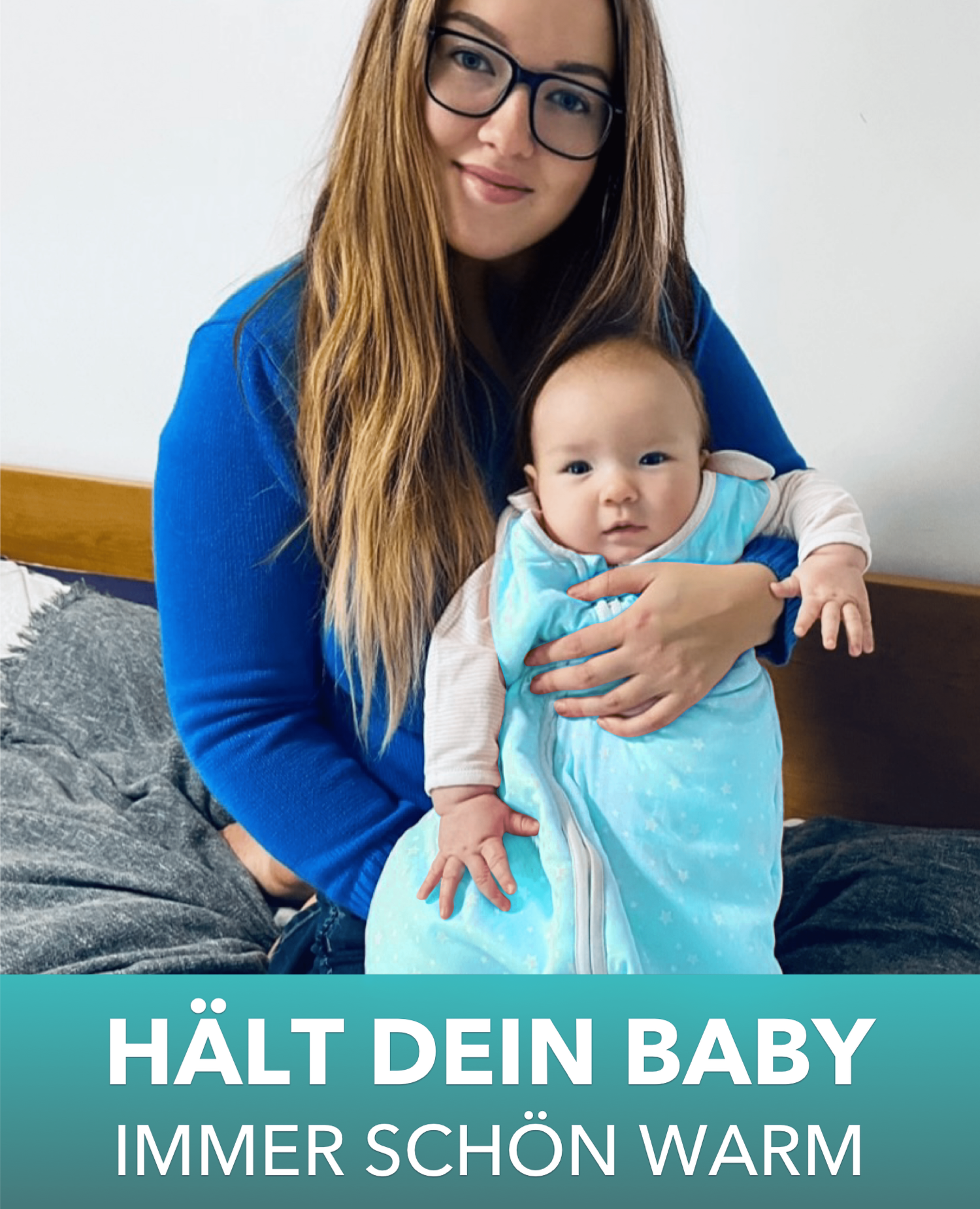 BABY RULEZ® Primo Baby Schlafsack mit Füßen zum Umstülpen